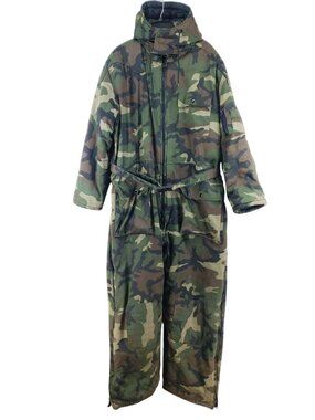 Duck Bay Camouflage Insulated Hunting Coveralls XL Cotton Shell & Hooded Design